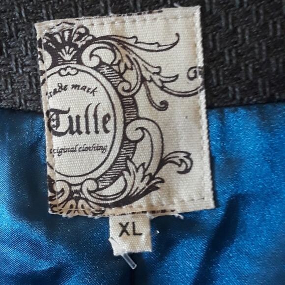 Tulle Sz XL Gray Wool Blend Double Breasted Shawl Collar Belt Lined Coat - Picture 3 of 13